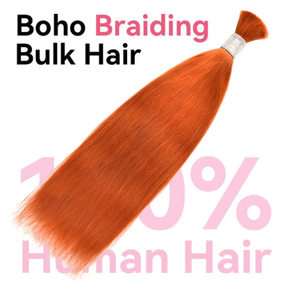 #350 Straight Boho Braids No Weft Bulk Hair for Human Hair CVOHAIR
