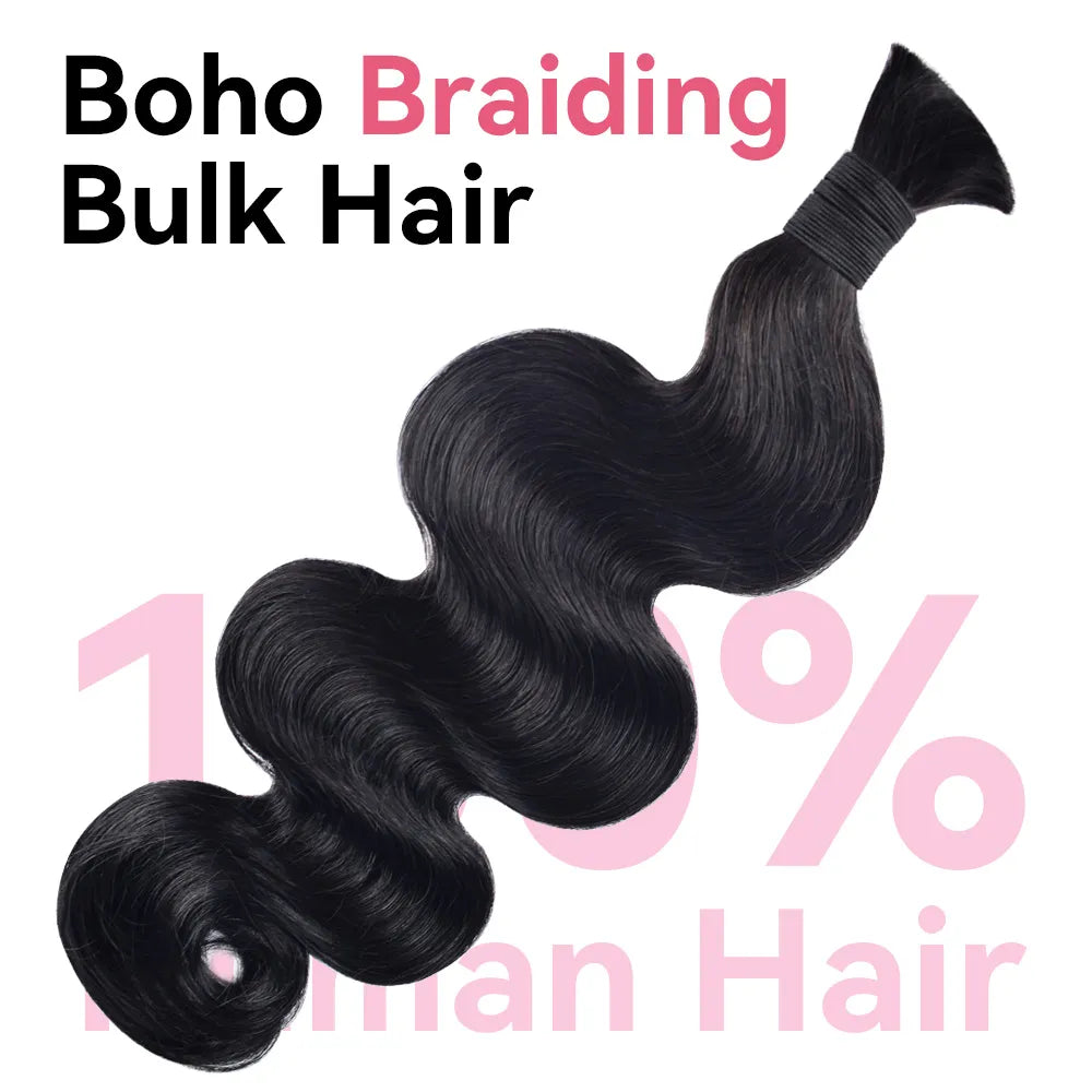 Body Wave Bulk Human Hair for Braiding CVOHAIR