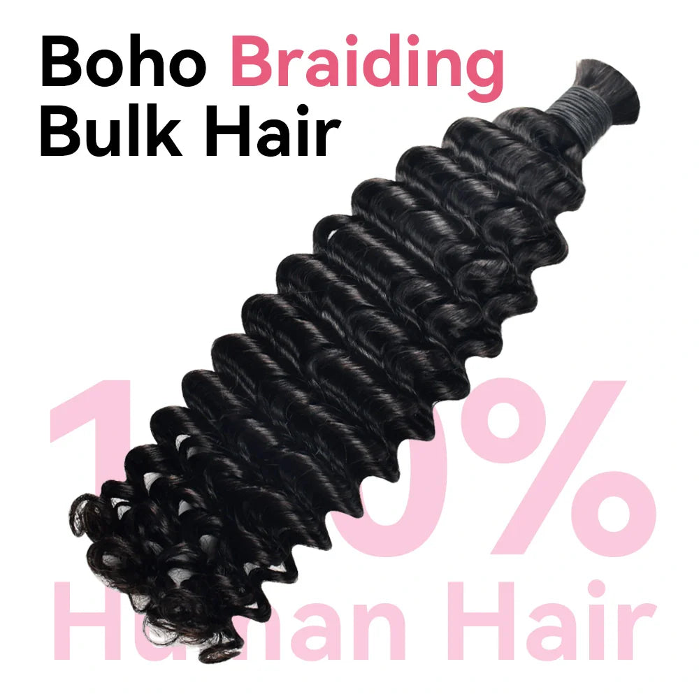 #1 Jet Black 100% Human Hair Braid Styles CVOHAIR