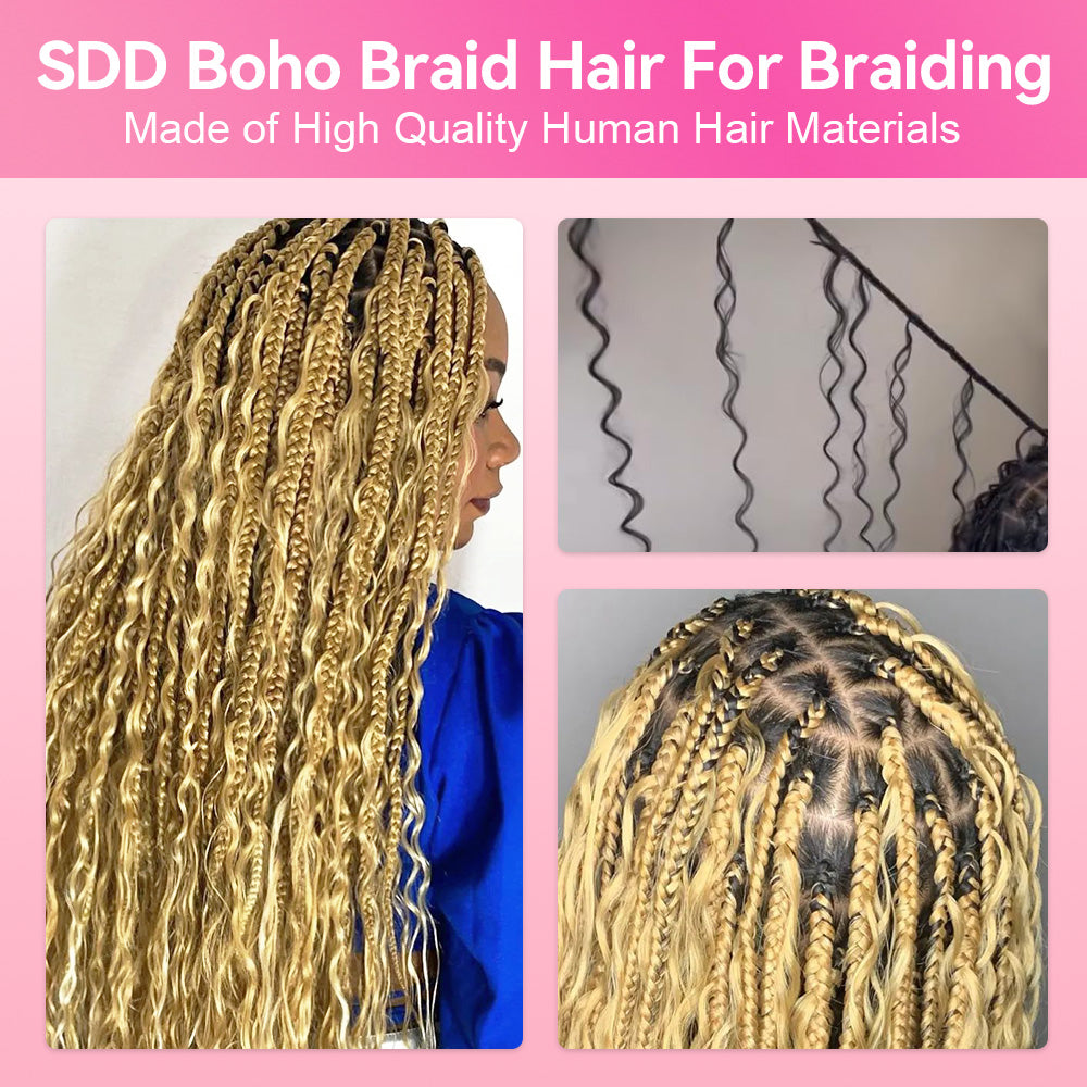 #613 SDD Boho Braids Human Hair CVOHAIR