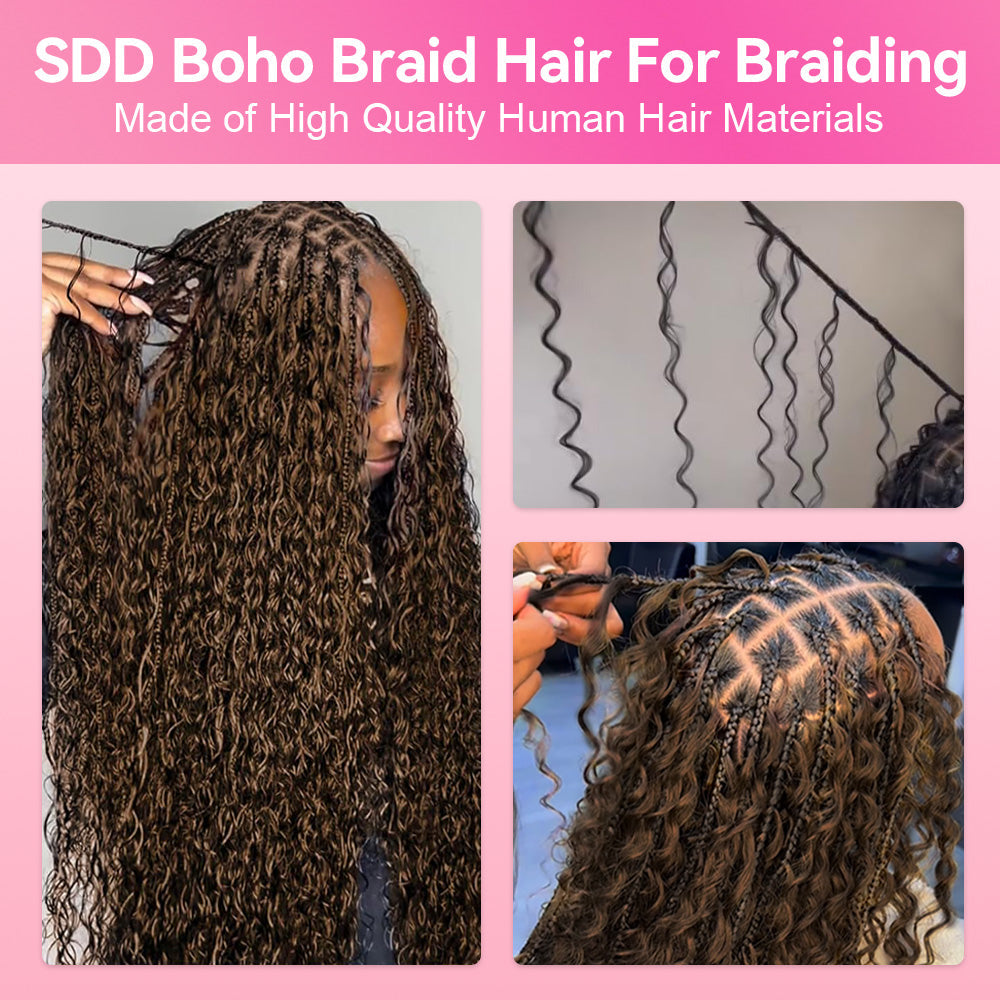 #4 SDD Boho Braids Human Hair CVOHAIR