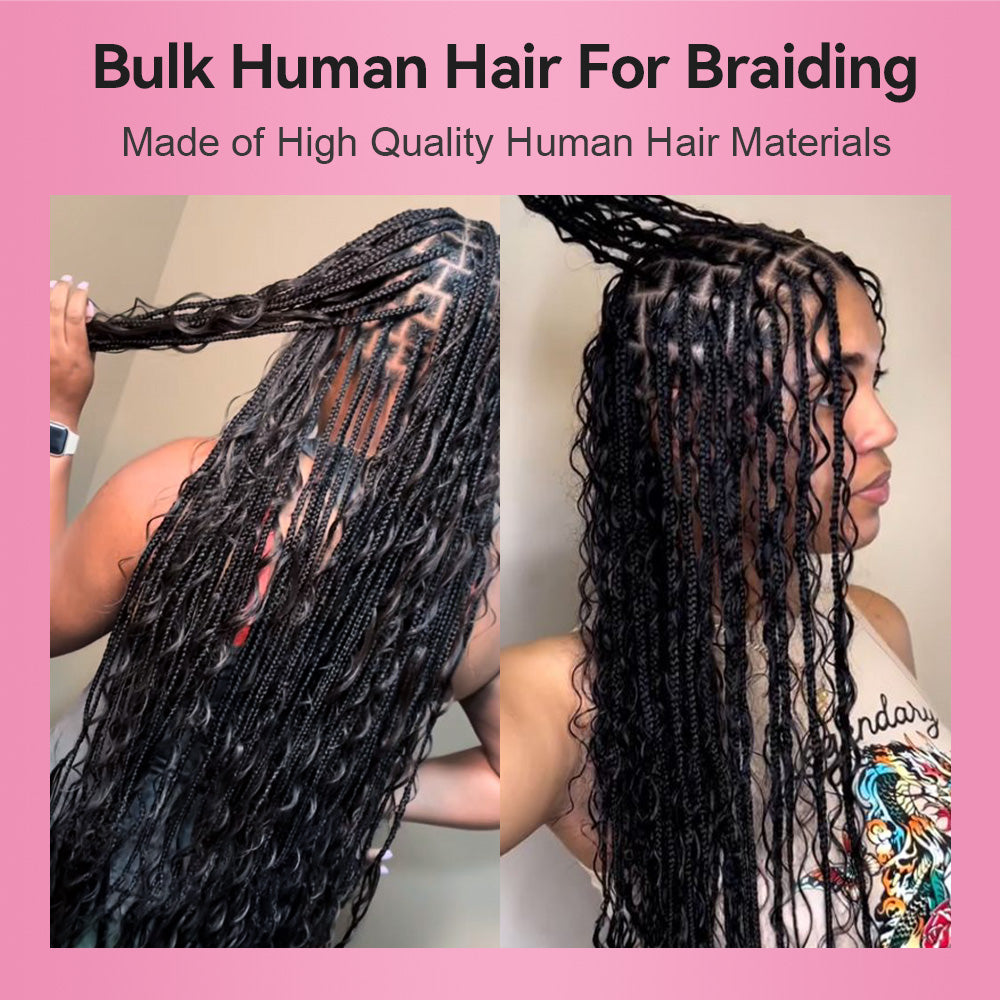 #1 Water Wave Bulk Human Hair For Boho Braids CVOHAIR