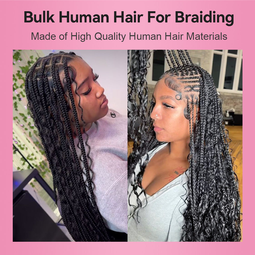 #1 Loose Deep Wave Bulk Human Hair For Braiding CVOHAIR