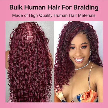 #BUG Burgundy Red Best Human Hair For Boho Braids CVOHAIR