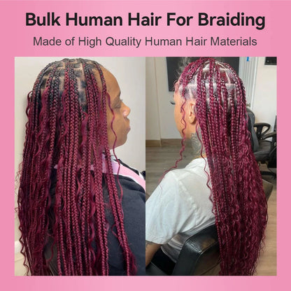#99J Burgundy Water Wave Best Human Hair For Braiding CVOHAIR