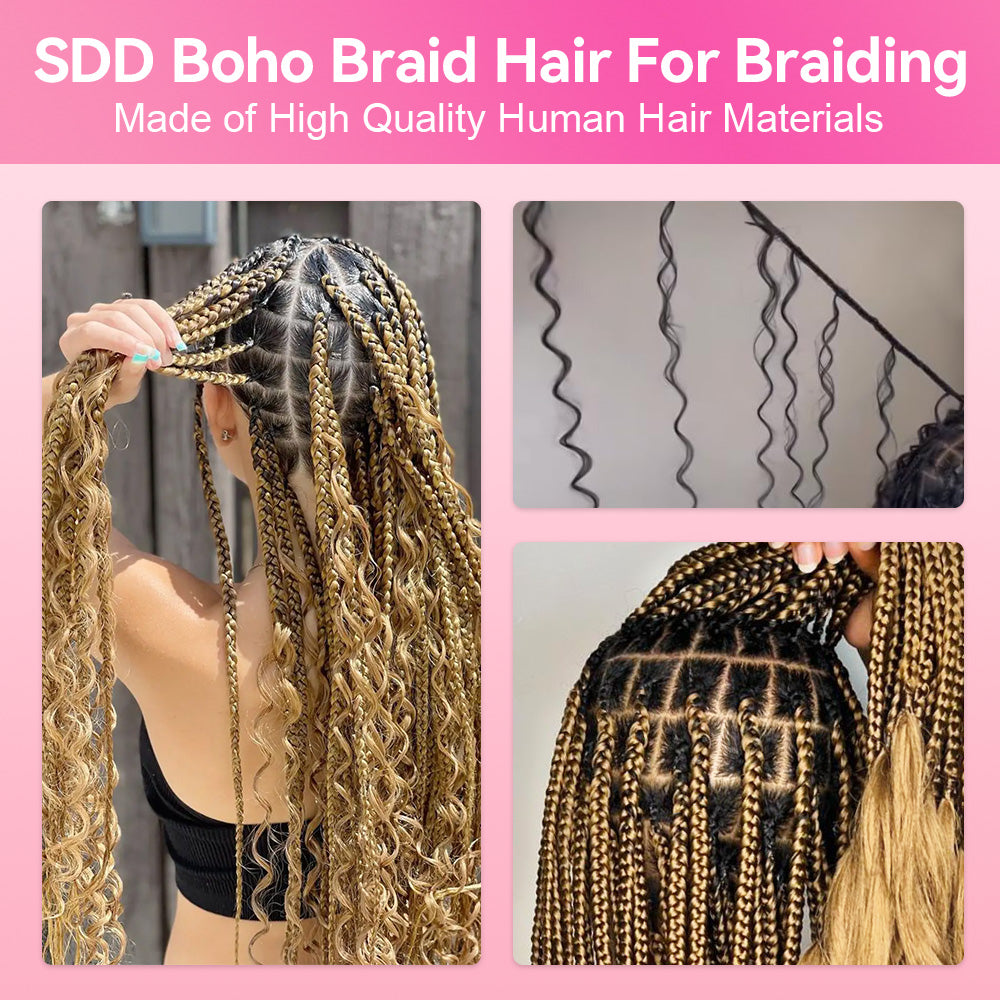 #27 SDD Boho Braids Human Hair CVOHAIR