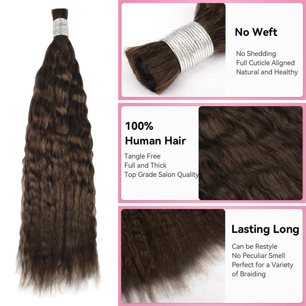 #2 Hot Braids Bulk Human Hair Wet & Wavy CVOHAIR