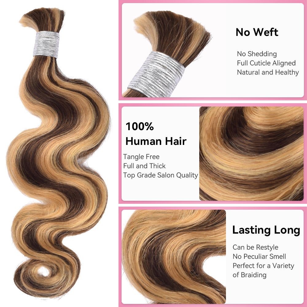 #4/27 100% Human Hair Braid Body Wave Styles CVOHAIR