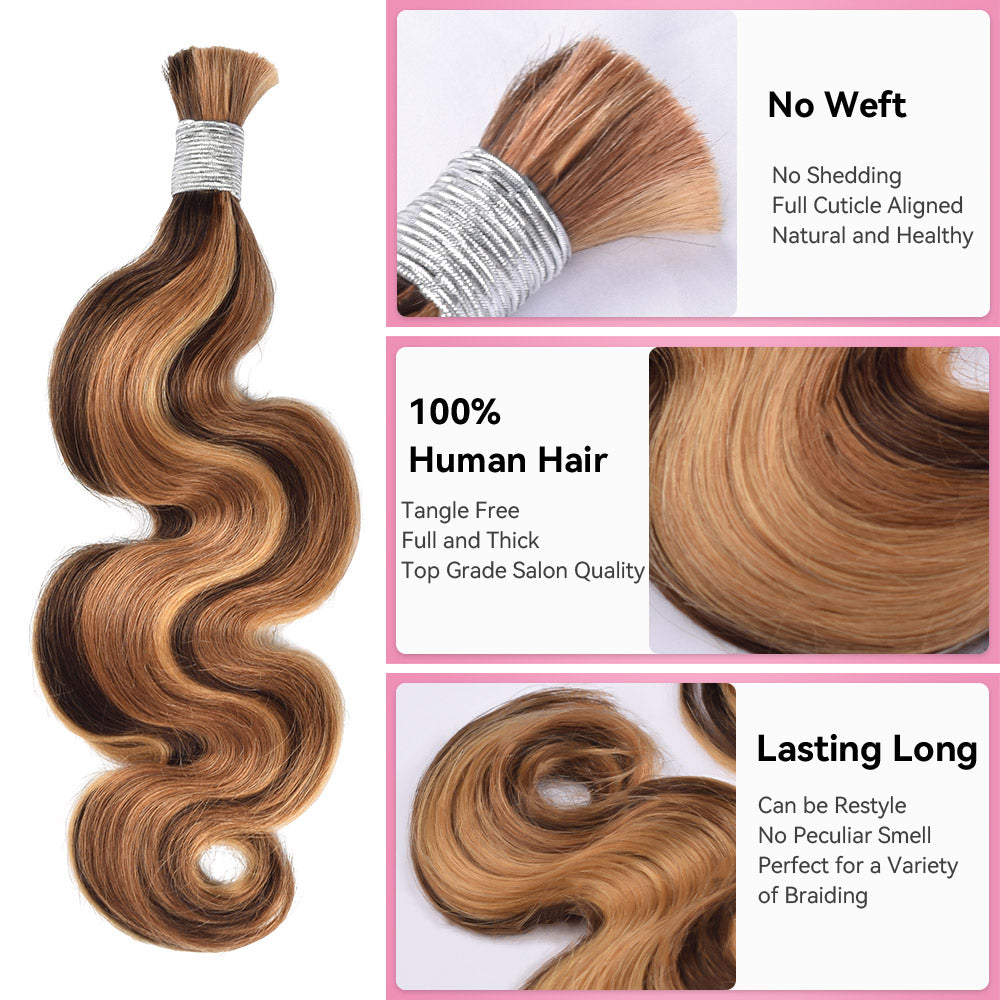 #4/27/30 100% Human Hair Braid Body Wave Styles CVOHAIR
