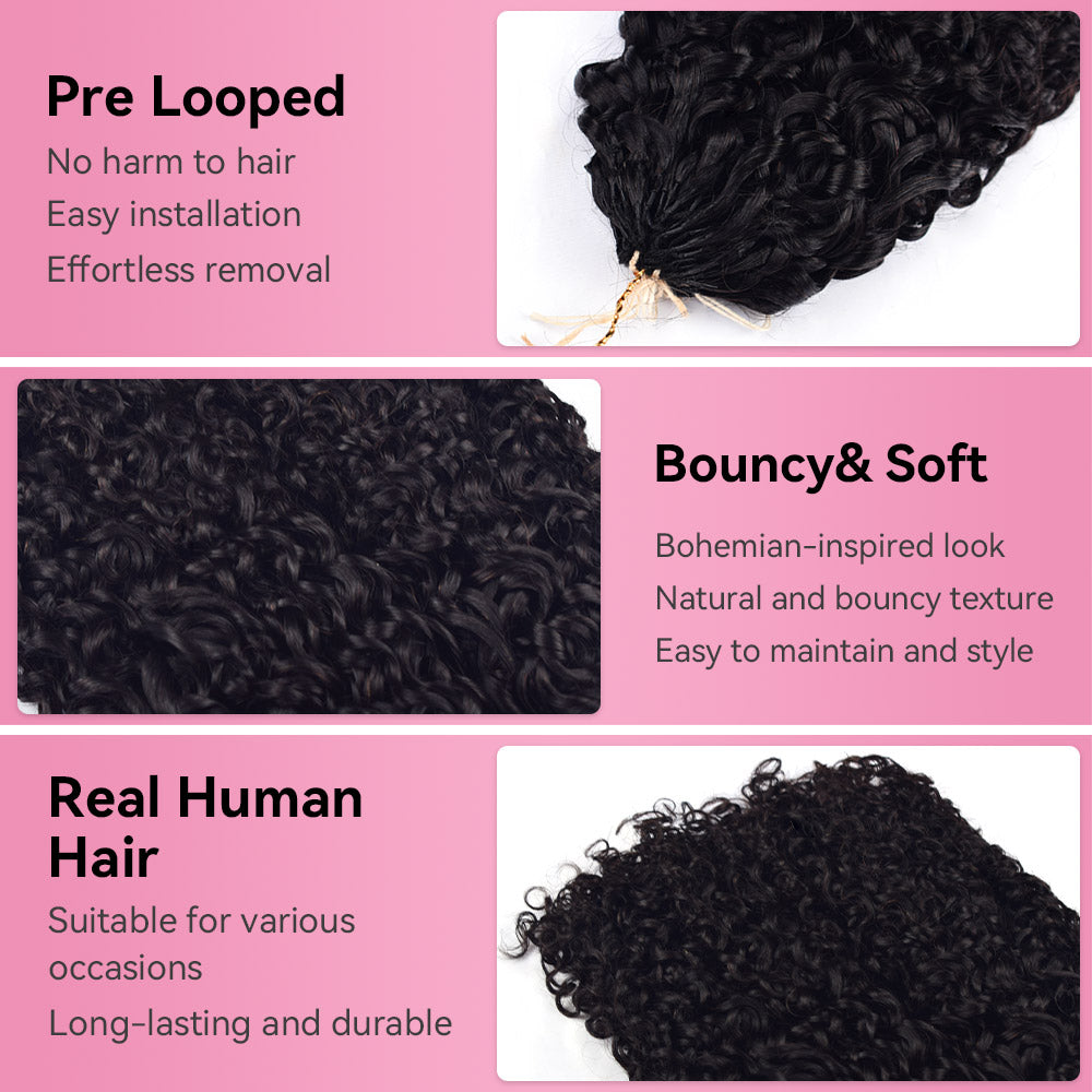 Pixie Curly 100% Human Hair Hair Extensions CVOHAIR