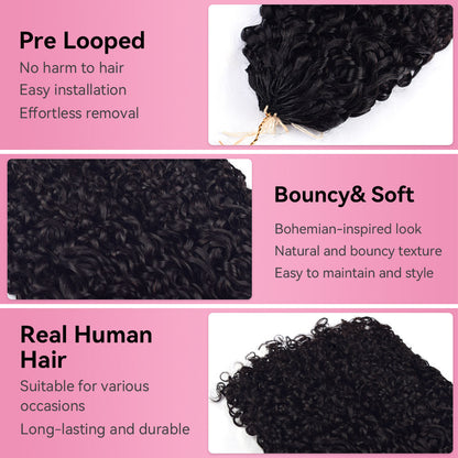 Pixie Curly 100% Human Hair Hair Extensions CVOHAIR