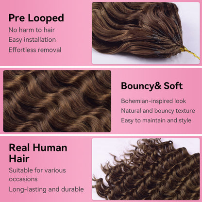 #4 Deep Wave Crochet Human Hair Extensions CVOHAIR