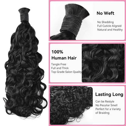 #1 Water Wave Bulk Human Hair For Boho Braids CVOHAIR