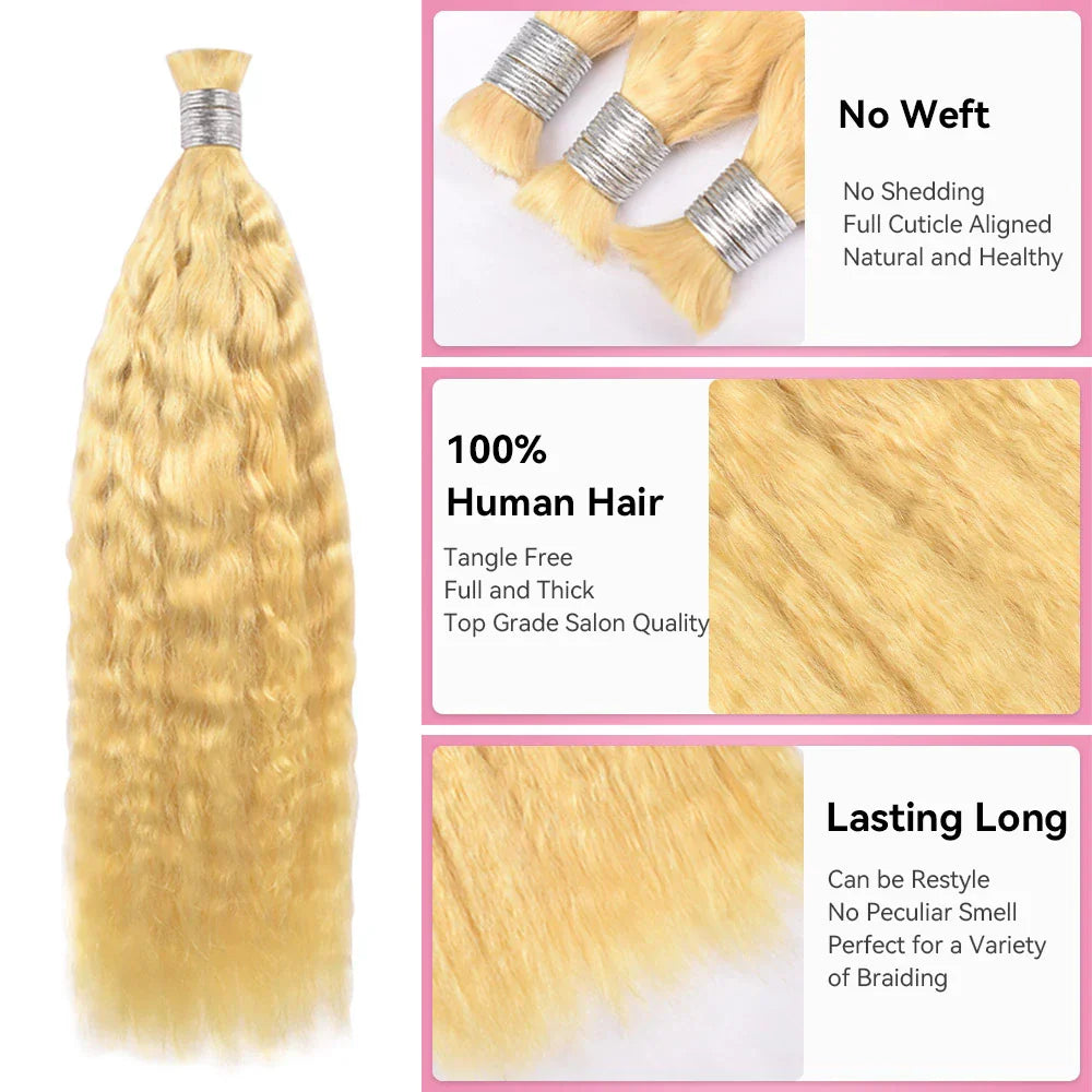 #613 Wet & Wavy Hot Braids Bulk Human Hair CVOHAIR