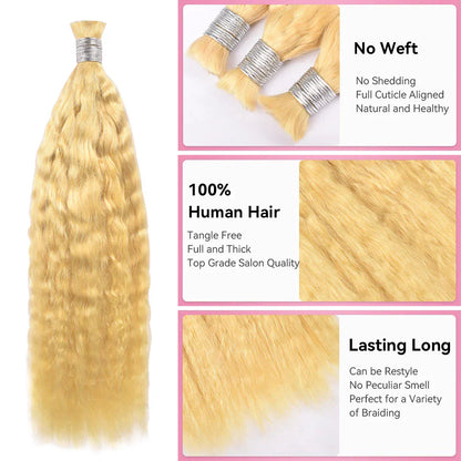 #613 Wet & Wavy Hot Braids Bulk Human Hair CVOHAIR