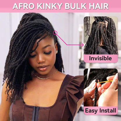Afro Kinky  Bulk Human Hair CVOHAIR