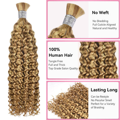 #27/30/613 100% Human Hair Braid Deep Curly Styles CVOHAIR