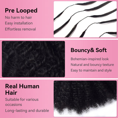 Crochet Human Hair Kinky Curly Hair Extensions CVOHAIR