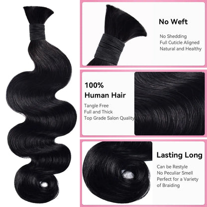 #1 100% Human Hair Braid Body Wave Styles CVOHAIR