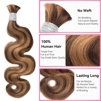 #4/30 100% Human Hair Braid Body Wave Styles CVOHAIR