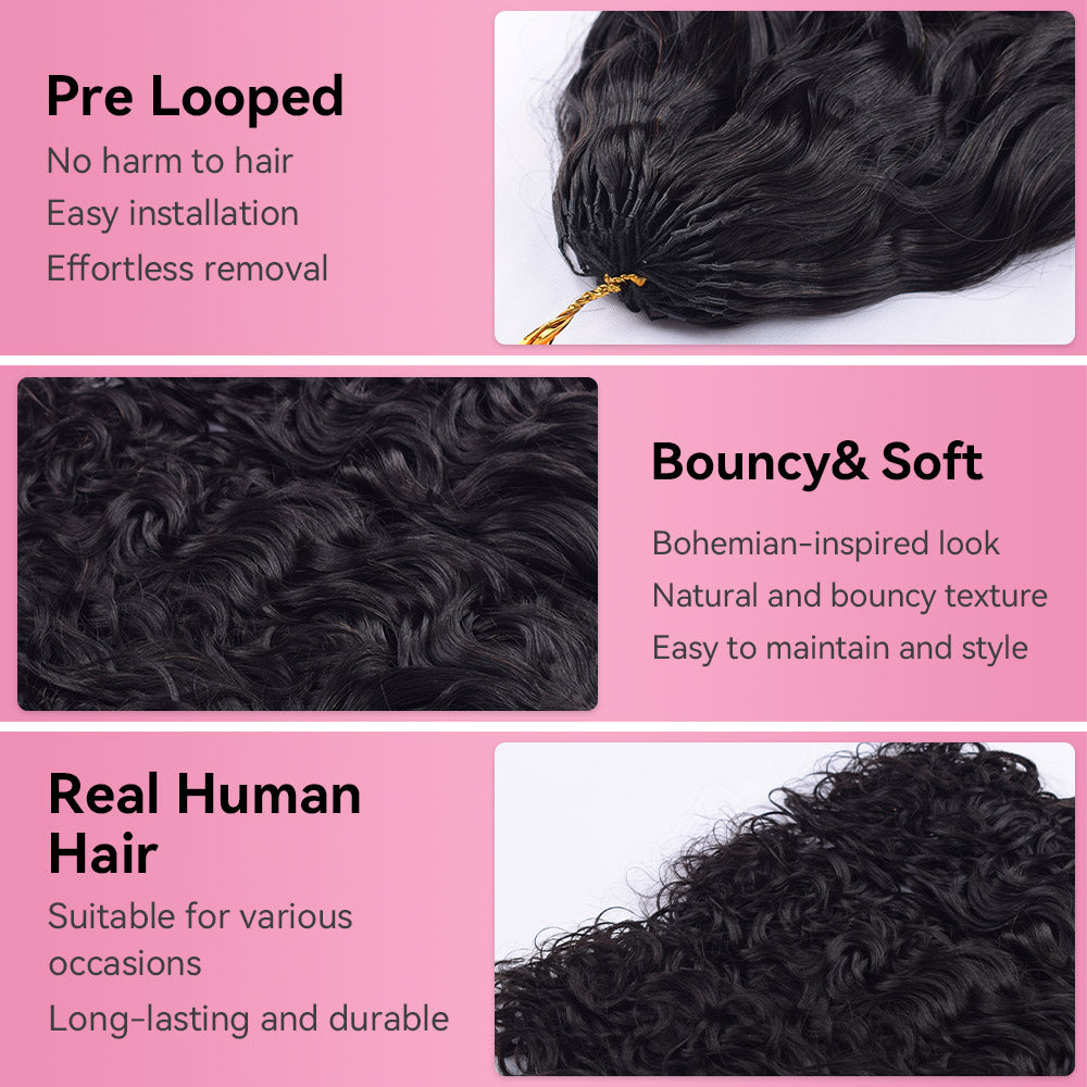 Water Wave Crochet Human Hair Extensions CVOHAIR