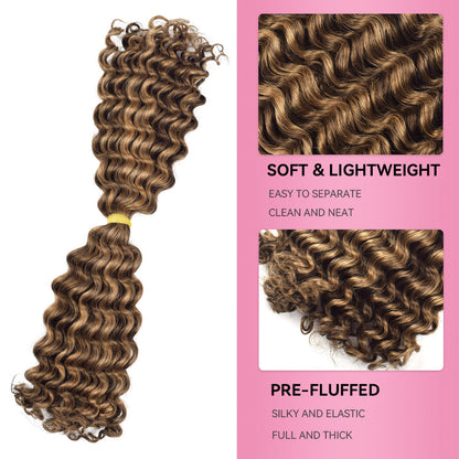 #4/30 SDD Deep Wave Boho Braids Human Hair CVOHAIR