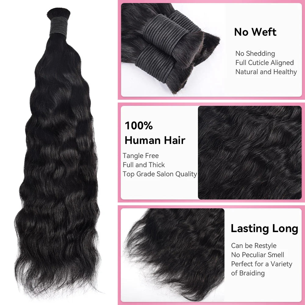 #1 Wet & Wavy Bulk Human Hair For Boho Braids CVOHAIR