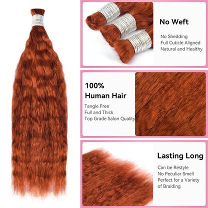 #350 Wet & Wavy Boho Hot Braids Bulk Human Hair CVOHAIR