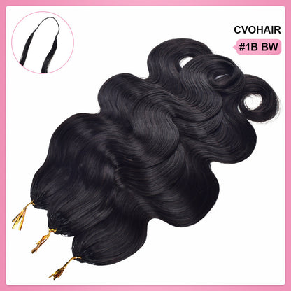 Body Wave Crochet Hair Natural Black Human Hair Extension