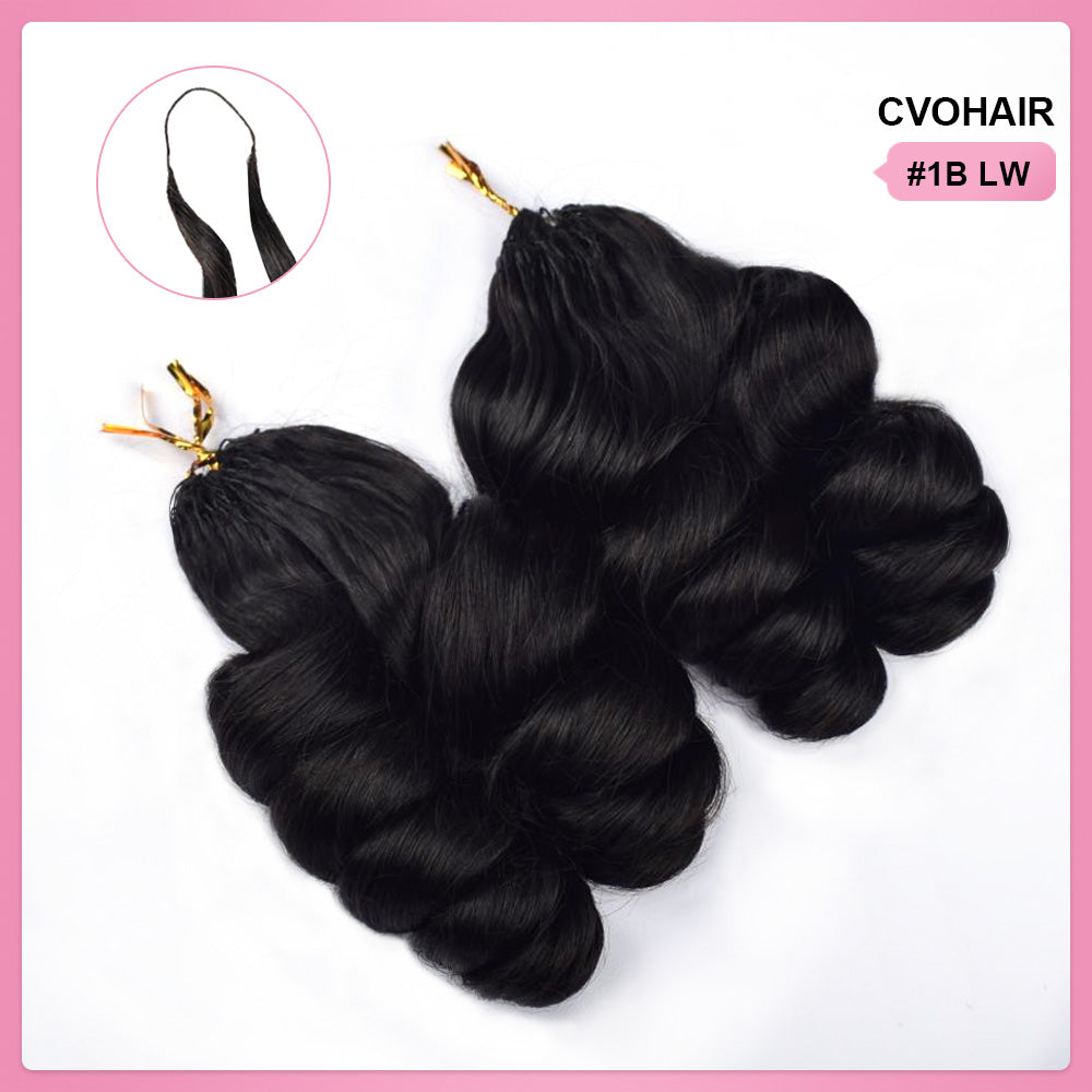 Loose Wave Crochet Human Hair Extensions CVOHAIR