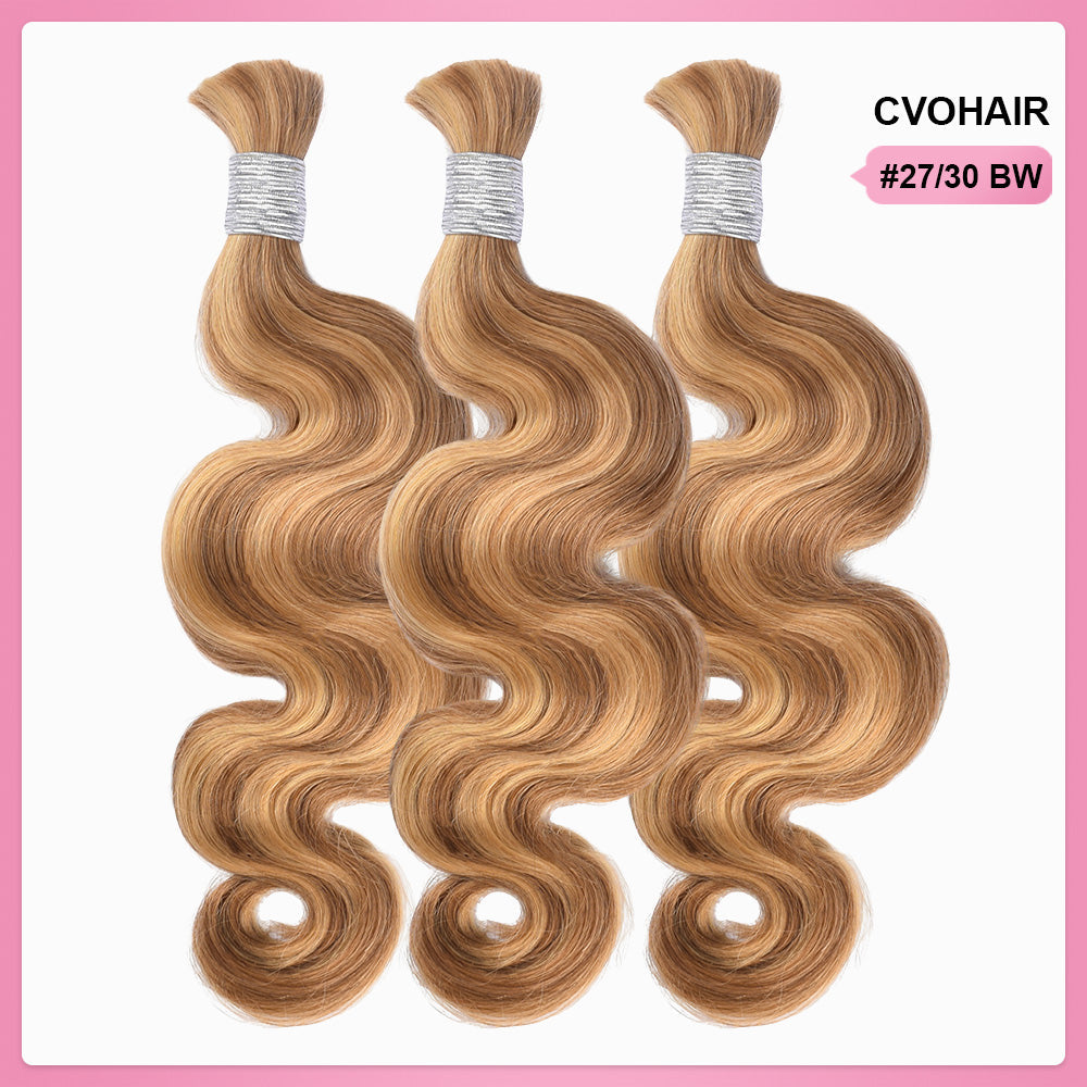 #27/30 100% Human Hair Braid Body Wave Styles CVOHAIR