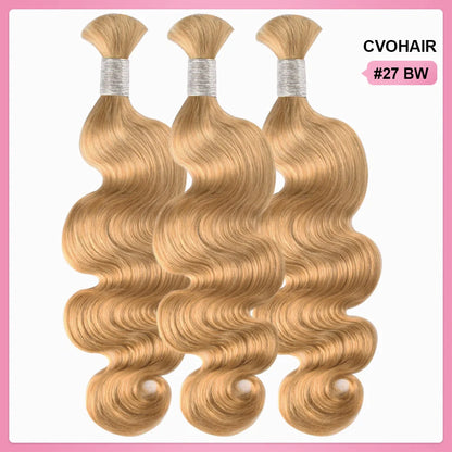 #27 100% Human Hair Braid Body Wave Styles CVOHAIR