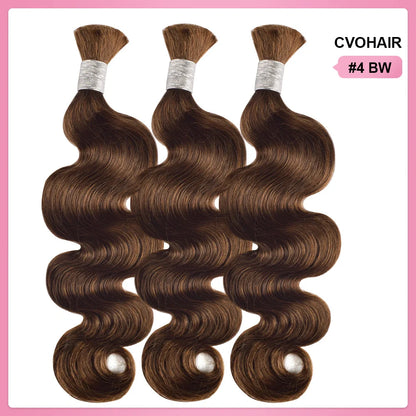 #4 100% Human Hair Braid Body Wave Styles CVOHAIR