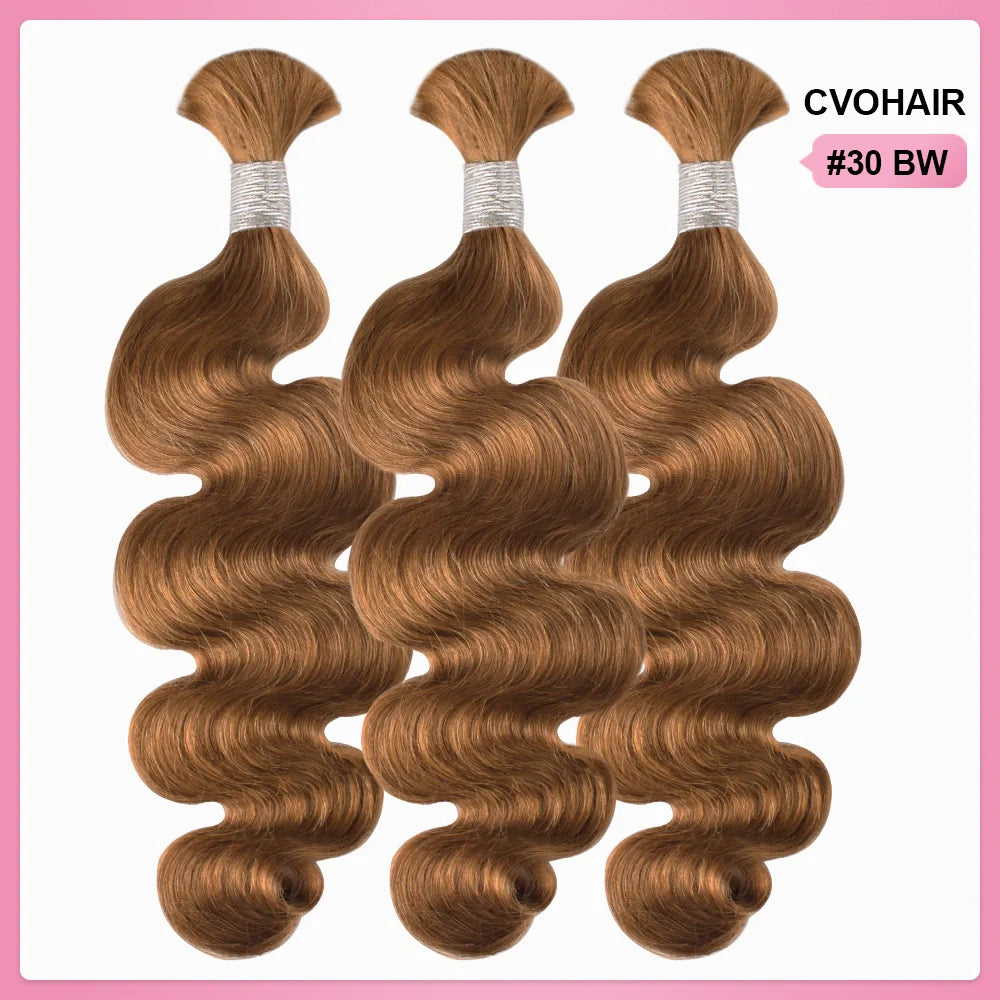 #30 100% Human Hair Braid Body Wave Styles CVOHAIR