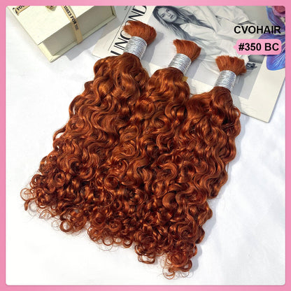 #350 Burmese Curly Best Human Hair For Boho Braids CVOHAIR