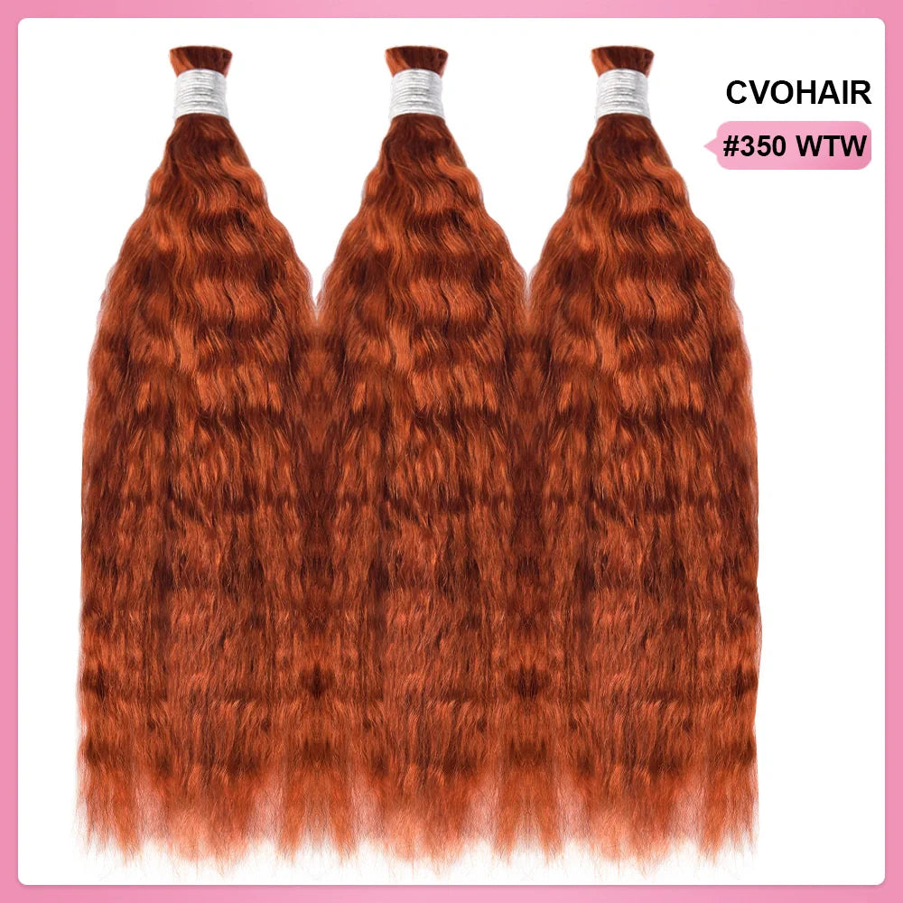 #350 Wet & Wavy Boho Hot Braids Bulk Human Hair CVOHAIR