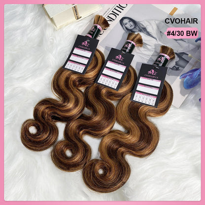 #4/30 100% Human Hair Braid Body Wave Styles CVOHAIR