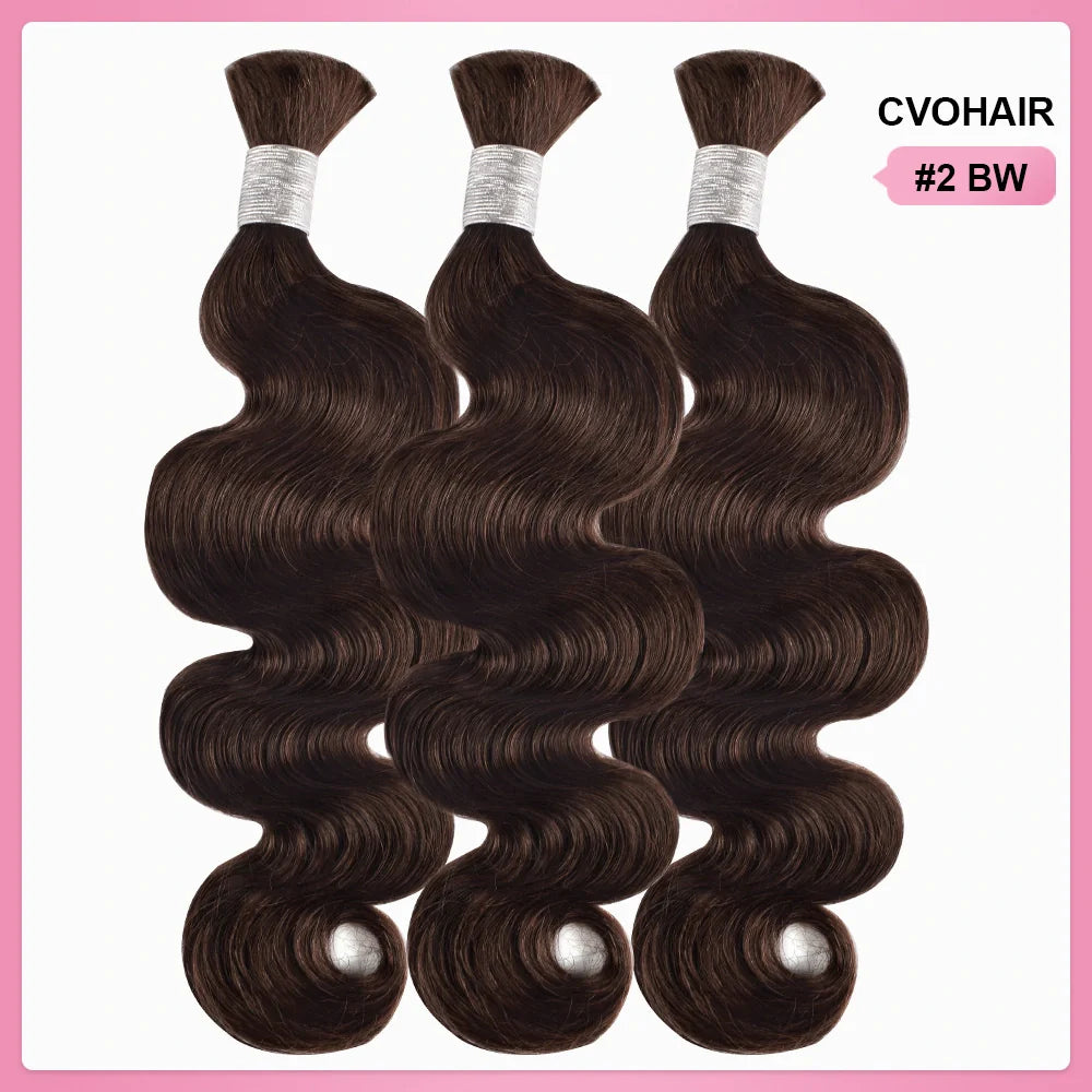 #2 100% Human Hair Braid Body Wave Styles CVOHAIR