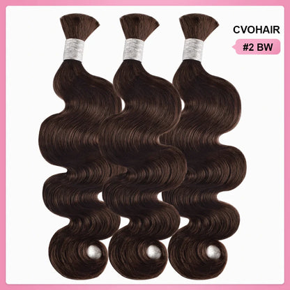 #2 100% Human Hair Braid Body Wave Styles CVOHAIR