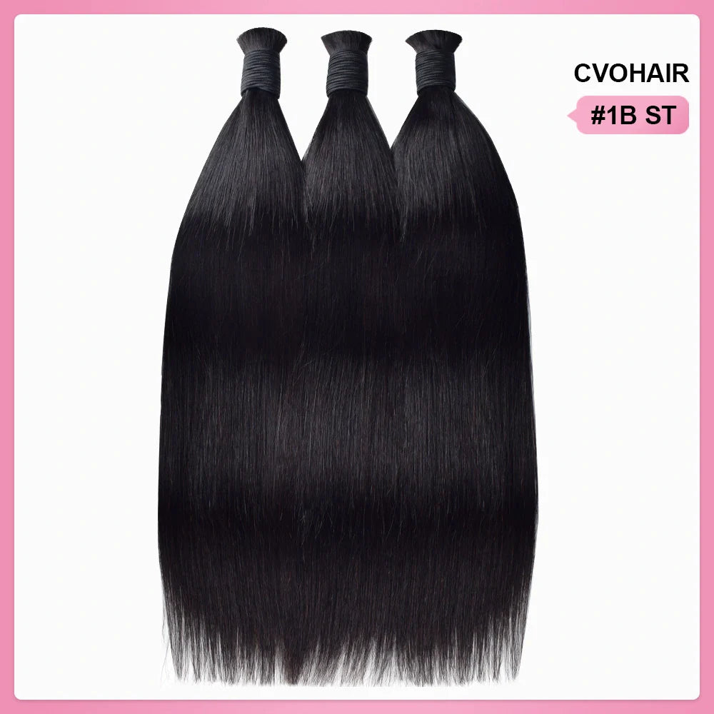 100% Human Hair Braid Styles Straight CVOHAIR