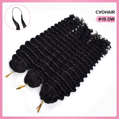 Deep Wave Crochet Human Hair Extensions CVOHAIR