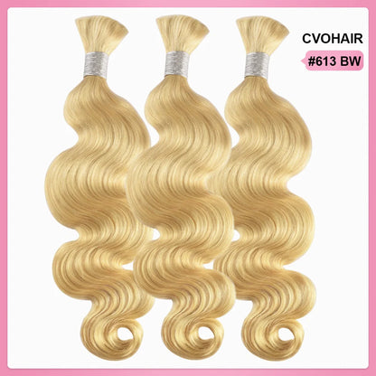 #613 100% Human Hair Braid Body Wave Styles CVOHAIR