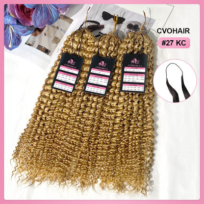 #27 Kinky Curly Crochet Human Hair Extensions CVOHAIR