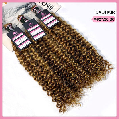 #4/27/30 100% Human Hair Braid Deep Curly Styles CVOHAIR