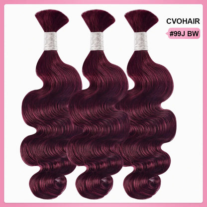 #99J 100% Human Hair Braid Body Wave Styles CVOHAIR