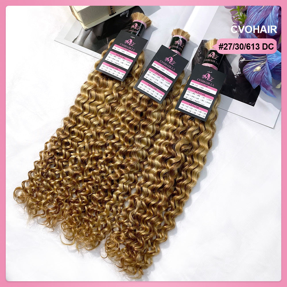 #27/30/613 100% Human Hair Braid Deep Curly Styles CVOHAIR
