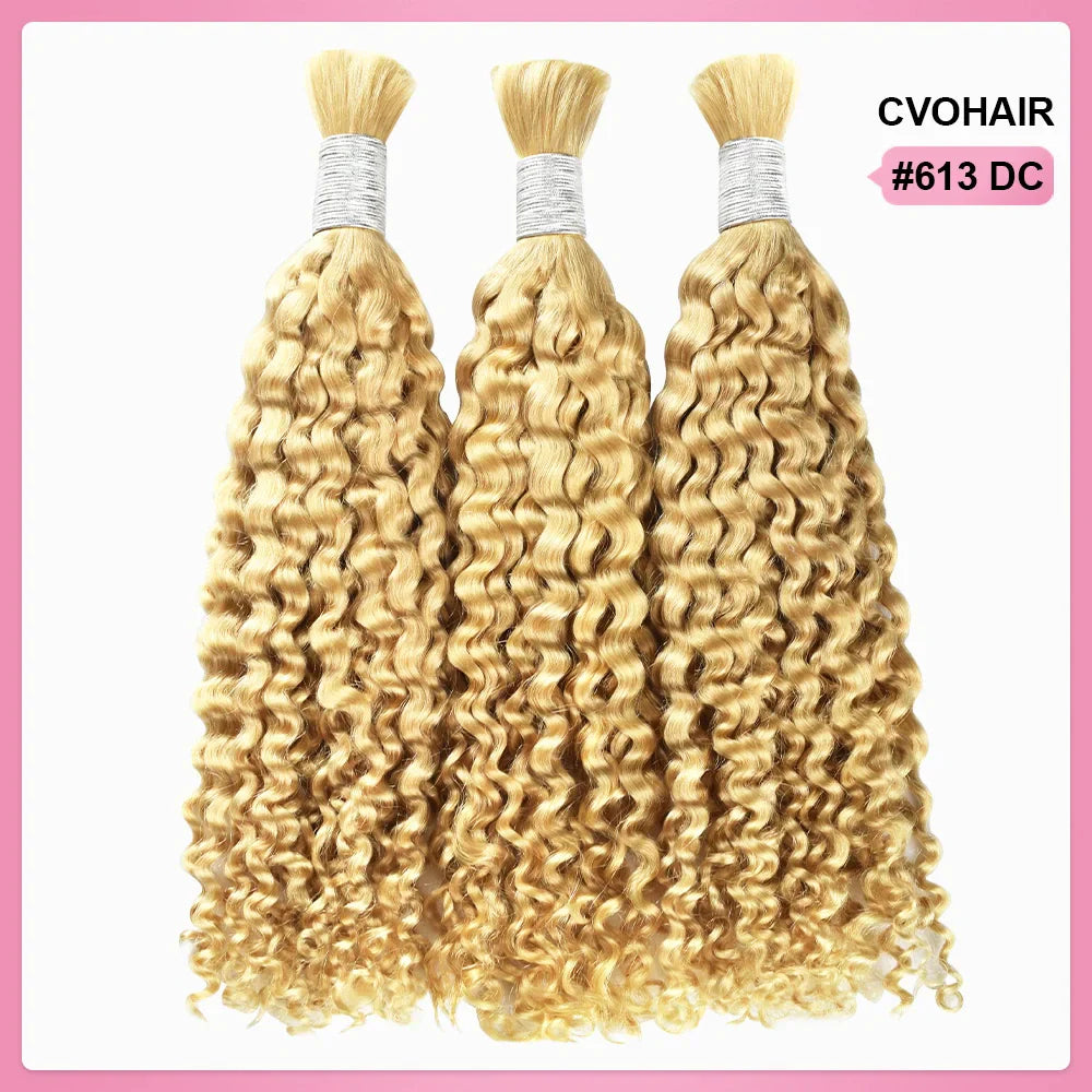 #613 Deep Curly Hot Braids Bulk Human Hair CVOHAIR