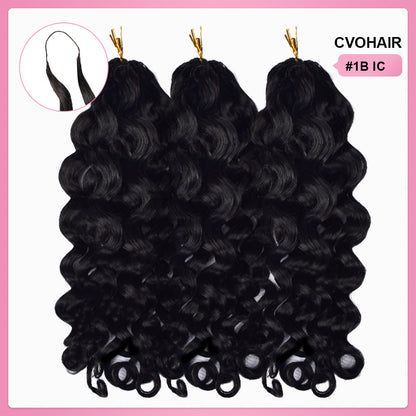 Italian Curly Crochet Human Hair Extensions CVOHAIR