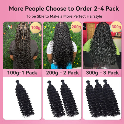 #30 Deep Curly Hot Braids Bulk Human Hair CVOHAIR