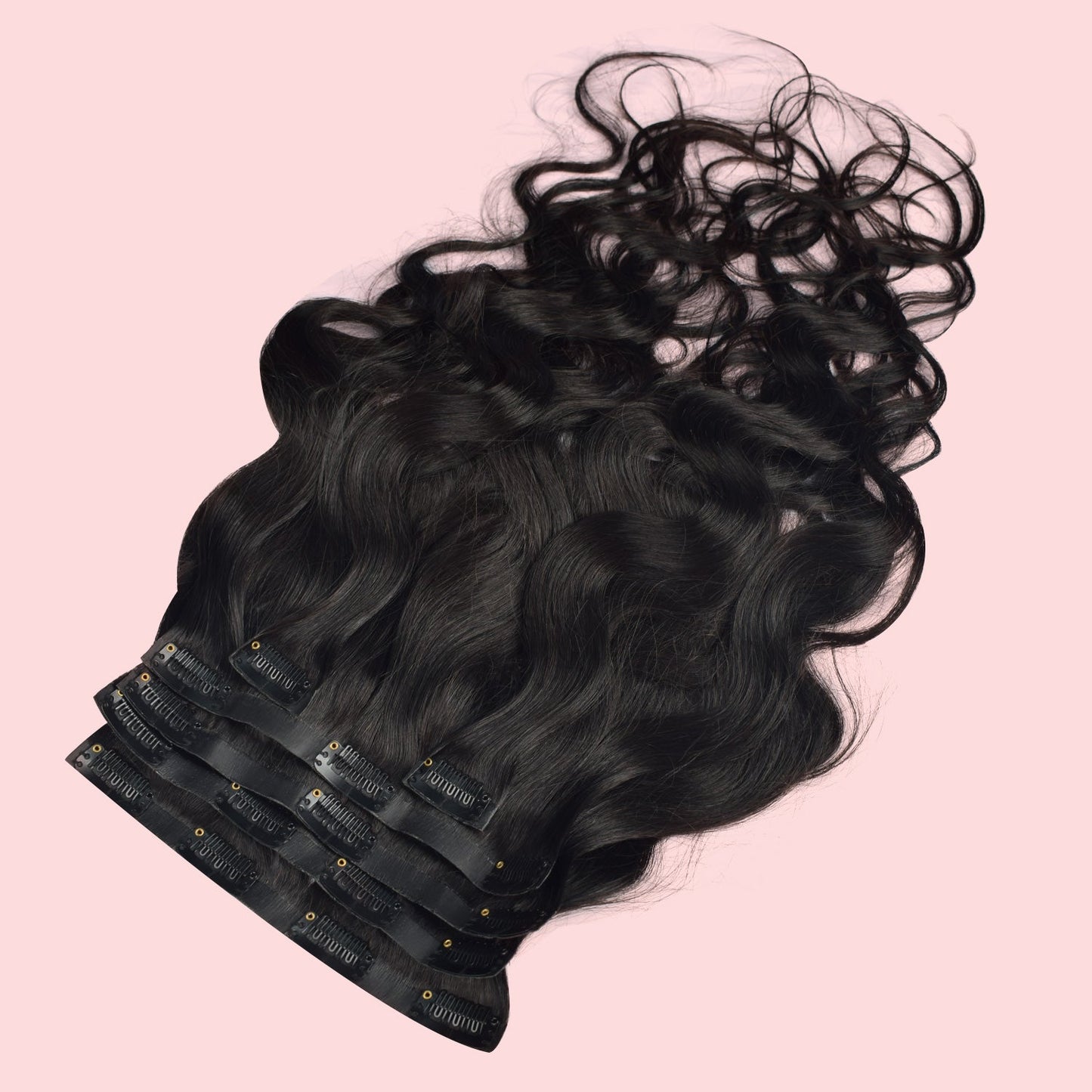 #1B 6Pcs Body Wave PU Seamless Clip ins Flash Sale Free Shipping Hair Extensions Real Human Hair 110G CVOHAIR